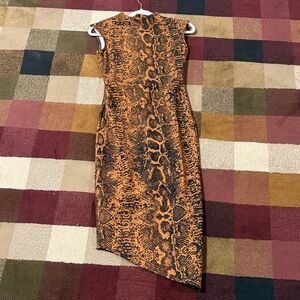 Elegant Snake Print Dress